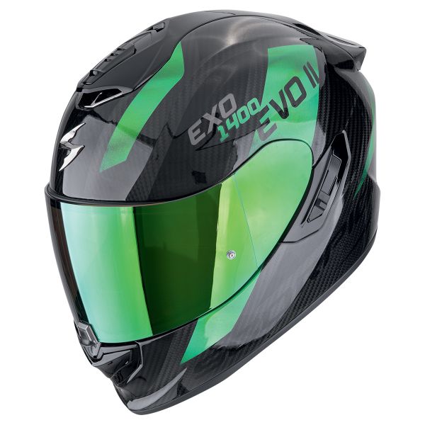 Integral Scorpion Exo 1400 Evo II Carbon Air Platted Negro Verde Integral Scorpion Exo 1400 Evo II Carbon Air Platted Negro Verde