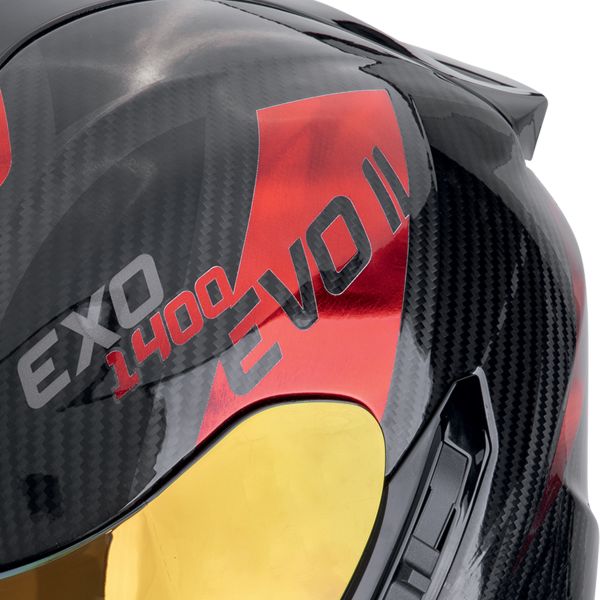 Scorpion Exo 1400 Evo II Carbon Air Platted Negro Rojo