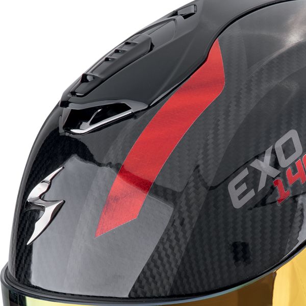 Scorpion Exo 1400 Evo II Carbon Air Platted Negro Rojo