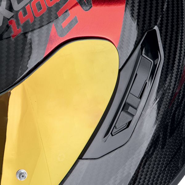Scorpion Exo 1400 Evo II Carbon Air Platted Negro Rojo