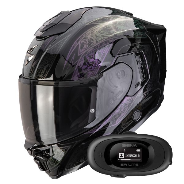 Integral Scorpion Exo 1500 Air Fantasy Black Chameleon + Kit bluetooth 5R Lite Solo