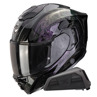 Integral Scorpion Exo 1500 Air Fantasy Black Chameleon + Kit bluetooth Exo-Com Link-1