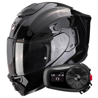 Integral Scorpion Exo 1500 Air Solid Black + Kit Bluetooth 5S Solo