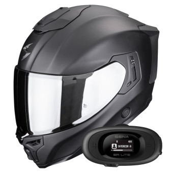 Integral Scorpion Exo 1500 Air Solid Matt Black + Kit bluetooth 5R Lite Solo