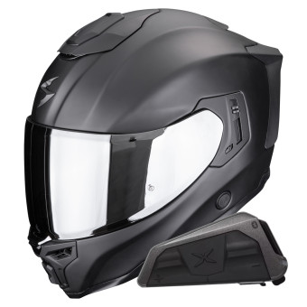 Integral Scorpion Exo 1500 Air Solid Matt Black + Kit bluetooth Exo-Com Link-1
