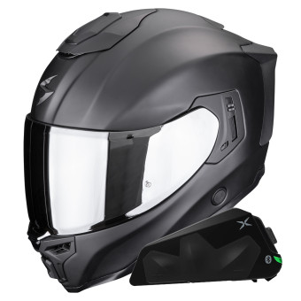 Integral Scorpion Exo 1500 Air Solid Matt Black + Kit bluetooth Exo-Com Link-1C