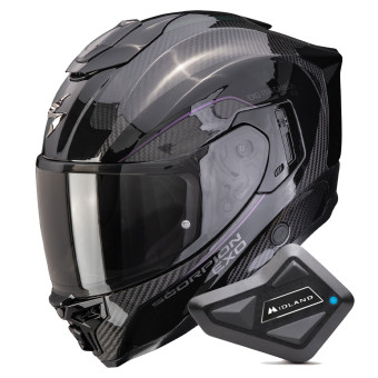 Integral Scorpion Exo 1500 Carbon Air Mundi Black Chameleon + Kit Bluetooth BT Mini