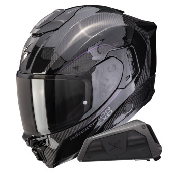 Integral Scorpion Exo 1500 Carbon Air Mundi Black Chameleon + Kit bluetooth Exo-Com Link-1