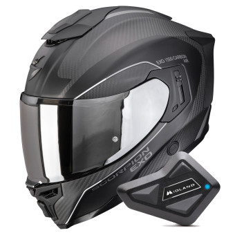 Integral Scorpion Exo 1500 Carbon Air Mundi Matt Black Silver + Kit Bluetooth BT Mini