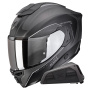 Casque Integral Scorpion Exo 1500 Carbon Air Mundi Matt Black Silver+Kit bluetooth Exo-Com Link-1