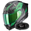 Pack Exo 1500 Carbon Air Platted Black Green + Kit bluetooth 5R Lite Solo