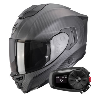 Casque Integral Scorpion Exo 1500 Carbon Air Solid Matt Black + Kit Bluetooth 5S Solo Casque Integral Scorpion Exo 1500 Carbon Air Solid Matt Black + Kit Bluetooth 5S Solo