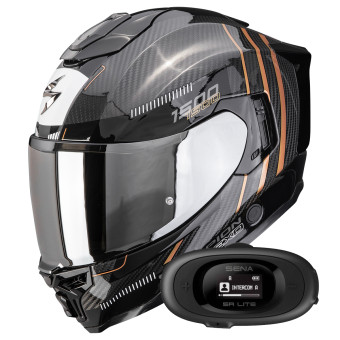 Casque Integral Scorpion Exo 1500 Carbon Air Zity Black Copper + Kit bluetooth 5R Lite Solo Casque Integral Scorpion Exo 1500 Carbon Air Zity Black Copper + Kit bluetooth 5R Lite Solo