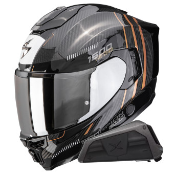 Integral Scorpion Exo 1500 Carbon Air Zity Black Copper + Kit bluetooth Exo-Com Link-1