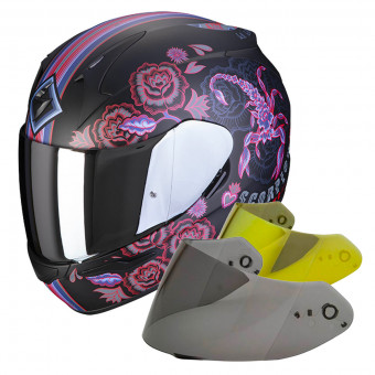 Integral Scorpion Exo 390 Chica II Matt Black Pink + Pantalla