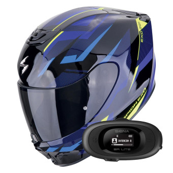 Integral Scorpion Exo 391 Aaxo Black Blue + Kit bluetooth 5R Lite