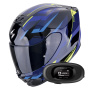 Casque Integral Scorpion Exo 391 Aaxo Black Blue + Kit bluetooth 5R Lite