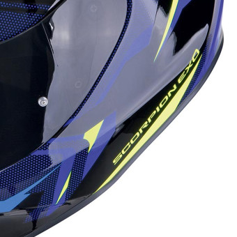 Scorpion Exo 391 Aaxo Black Blue + Kit bluetooth Exo-Com Link-1