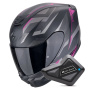 Casque Integral Scorpion Exo 391 Aaxo Matt Black Pink + Kit bluetooth BT Mini