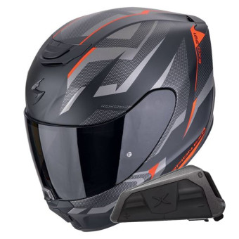 Integral Scorpion Exo 391 Aaxo Matt Black Red + Kit bluetooth Exo-Com Link-1