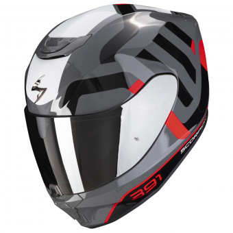 Scorpion Exo 391 Arok Grey Red Black + Kit bluetooth 5R Lite
