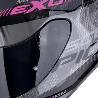 Scorpion Exo 391 Ava Black Pink + Kit bluetooth Exo-Com Link-1C