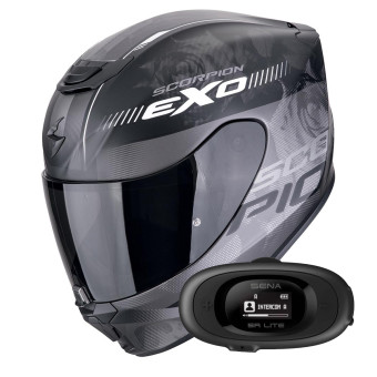 Integral Scorpion Exo 391 Ava Matt Black Silver + Kit bluetooth 5R Lite