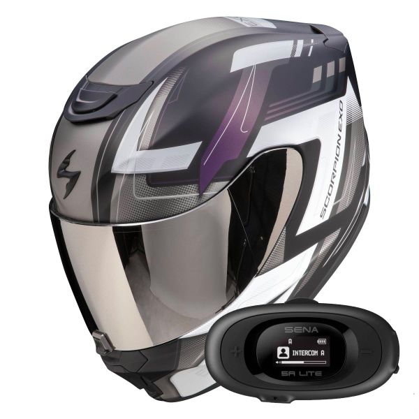 Integral Scorpion Exo 391 Captor Black Mat Cameleon + Kit bluetooth 5R Lite Solo