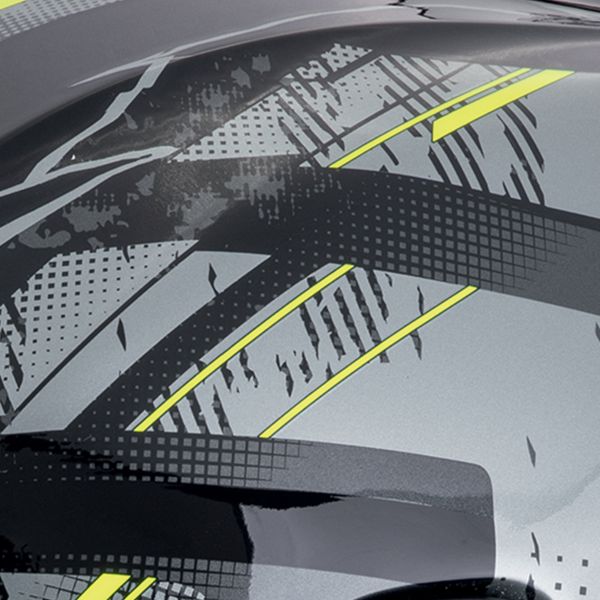 Scorpion Exo 391 Clutter Negro Amarillo Fluo