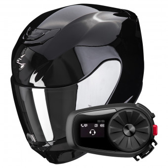 Integral Scorpion Exo 391 Solid Black + Kit Bluetooth 5S