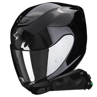 Integral Scorpion Exo 391 Solid Black + Kit bluetooth Exo-Com Link-1C