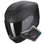 Casque Integral Scorpion Exo 391 Solid Matt Black + Kit bluetooth BT Mini