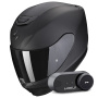 Casque Integral Scorpion Exo 391 Solid Matt Black + Kit Bluetooth Lokui K30