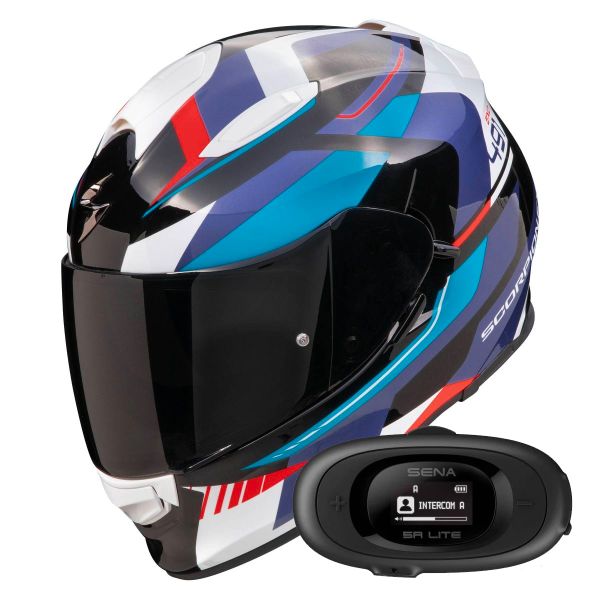Integral Scorpion Exo 491 Abilis Black Blue Red + Kit bluetooth 5R Lite Solo