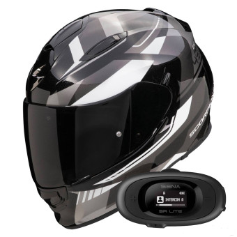 Casque Integral Scorpion Exo 491 Abilis Black Silver White + Kit bluetooth 5R Lite Solo Casque Integral Scorpion Exo 491 Abilis Black Silver White + Kit bluetooth 5R Lite Solo