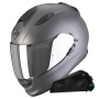 Casque Integral Scorpion Exo 491 Antracita Mate + Kit Bluetooth Exo-Com Link-1C