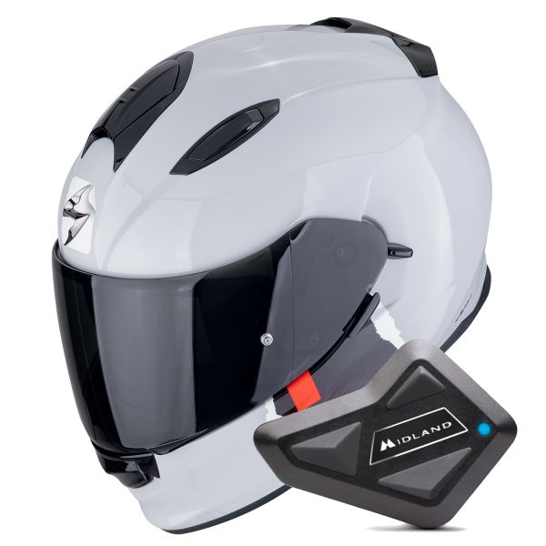 Integral Scorpion Exo 491 Code Grey Red + Kit Bluetooth BT Mini Integral Scorpion Exo 491 Code Grey Red + Kit Bluetooth BT Mini