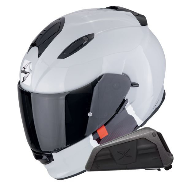 Integral Scorpion Exo 491 Cdigo Gris Rojo + Kit Bluetooth Exo-Com Link-1
