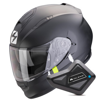 Integral Scorpion Exo 491 Code Matt Black Silver + Kit Bluetooth BT Mini