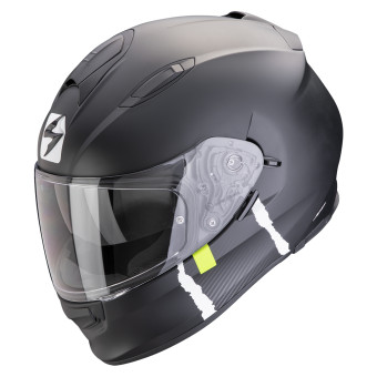 Scorpion Exo 491 Code Matt Black Silver + Kit Bluetooth 5S Solo