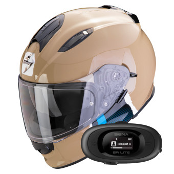Integral Scorpion Exo 491 Code Sand Blue + Kit bluetooth 5R Lite Solo