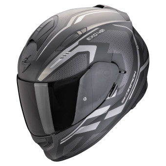 Scorpion Exo 491 Kripta Matt Black Silver + Kit bluetooth 5R Lite Solo