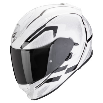 Scorpion Exo 491 Kripta Blanco Negro + Kit Bluetooth Exo-Com Link-1C