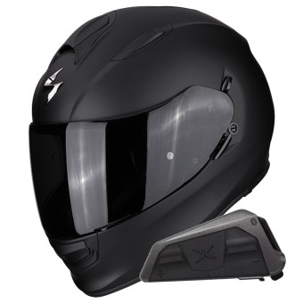 Integral Scorpion Exo 491 Negro Mate + Kit Bluetooth Exo-Com Link-1