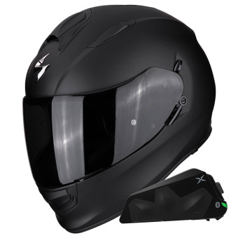 Integral Scorpion Exo 491 Negro Mate + Kit Bluetooth Exo-Com Link-1C