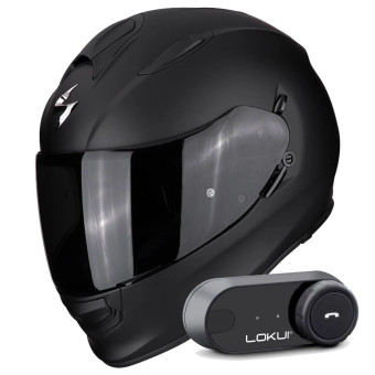 Integral Scorpion Exo 491 Matt Black + Kit Bluetooth Lokui K30