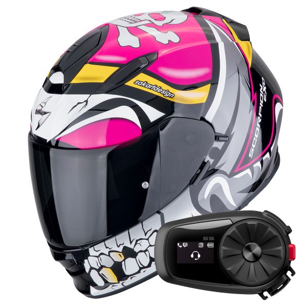 Integral Scorpion Exo 491 Pirate Pink + Kit Bluetooth 5S Solo