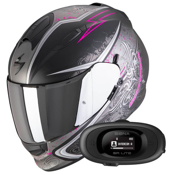 Integral Scorpion Exo 491 Run Matt Black Pink + Kit bluetooth 5R Lite Integral Scorpion Exo 491 Run Matt Black Pink + Kit bluetooth 5R Lite