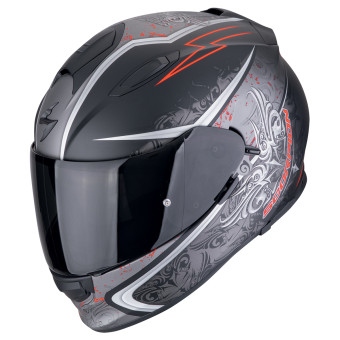 Scorpion Exo 491 Run Negro Mate Rojo + Kit Bluetooth Exo-Com Link-1C
