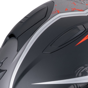 Scorpion Exo 491 Run Negro Mate Rojo + Kit Bluetooth Exo-Com Link-1C